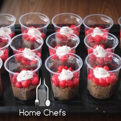 A picture of Deconstructed Black Forest cake.