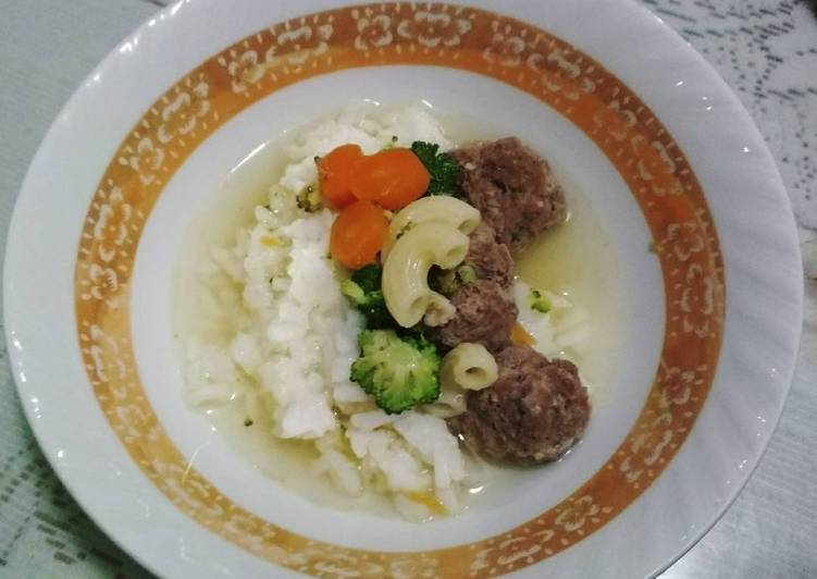 Resep: saat makan malam2. Sup bola daging.. BaSaTa (MPASI 1y) #BikinRamadhanBerkesan