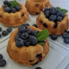 A picture of Mini Blueberry Bundt Cakes.