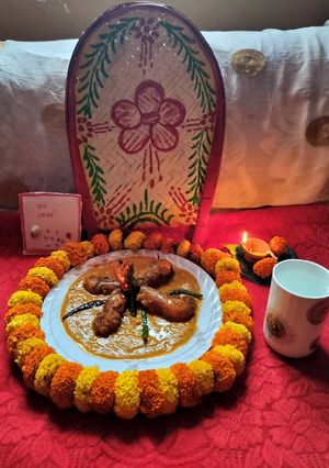A picture of Chingri macher malai curry (Prawn malai curry Bengali special).