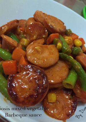 Foto resep Sosis mixed vegetable barbeque sauce
