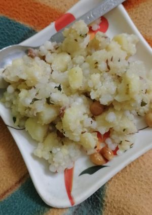 A picture of Sabudana khichdi.