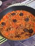 Arroz de calabaza y morcilla granaína