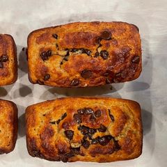 A picture of Banana Protein Choc. Chip Bread/Muffins - Low Carb (3.6 NET carbs per serving) Great for pre-workout.