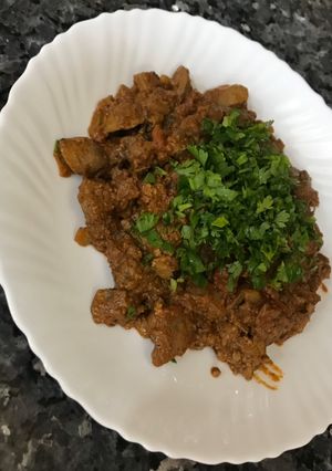 صورة لوصفة كبدة مشرملة او كمونية ❤️❤️