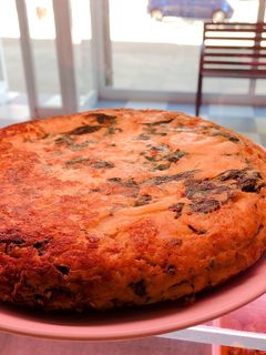 Una foto de Tortilla de patatas con espinacas