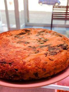 Una foto de Tortilla de patatas con espinacas