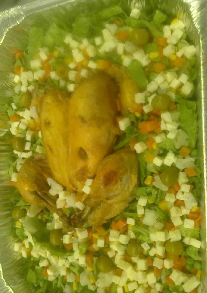 Una foto de Pollo a la naranja relleno