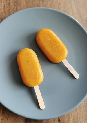 Une photo de Sorbet abricot romarin