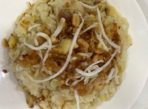 Hình của món Xôi hạt sen lá dứa.