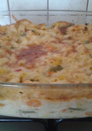 Tejszínes csirkés tészta recept fotója