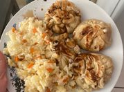 Una foto de relleno para dumplings de cerdo
