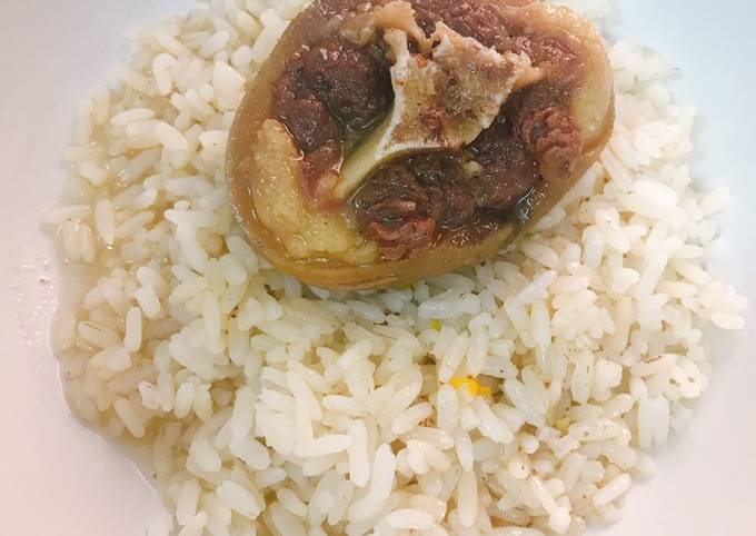 How to Prepare Ultimate Coconut rice and boiled cowtail