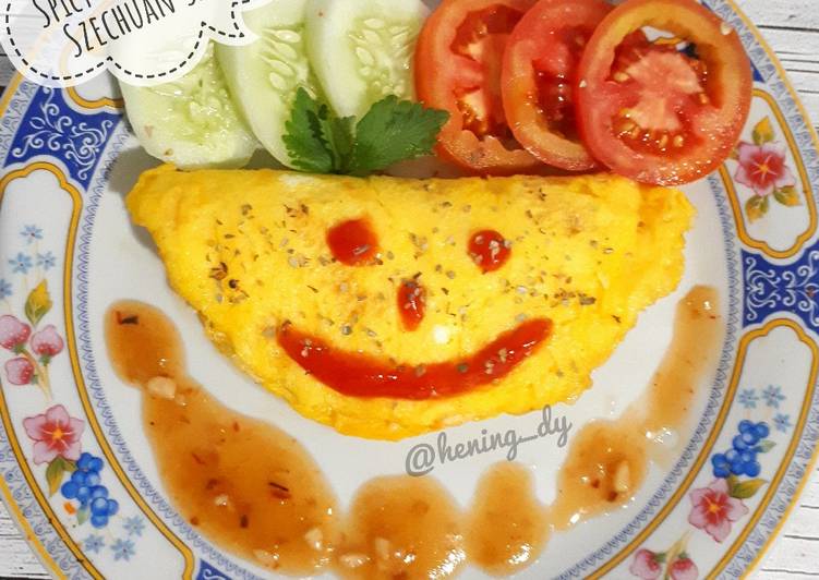 Olahan Spicy Omurice with Szechuan Sauce | Cara Membuat Spicy Omurice with Szechuan Sauce Yang Mudah Dan Praktis