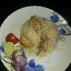 A picture of Chicken biryani.