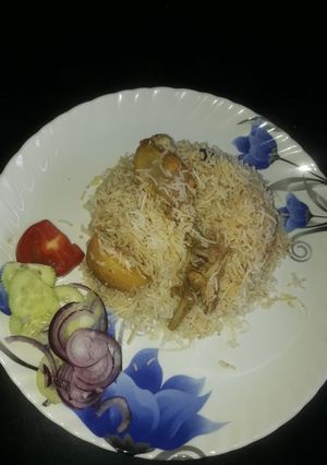A picture of Chicken biryani.