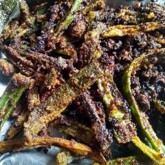 A picture of Kurkuri bhindi.