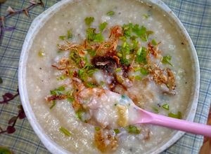 Gambar Bubur Nasi Daging