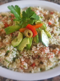 Una foto de Cuz cuz, con vegetales. #recetariocamino
