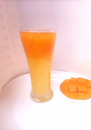 A picture of Pineapple and mango mocktail.