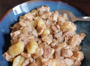 Una foto de Gnocchis con pollo