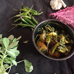 A picture of Baingan methi ki subji.
