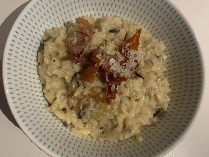 Easy Steps to Make Mushroom risotto with crispy prosciutto the  Makes Drooling Makes you drool