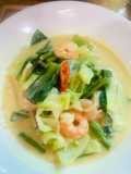 Kuah Lemak Sawi dengan Udang