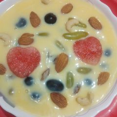 A picture of Fruits custard recipe.