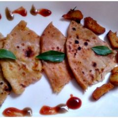 A picture of Left over dhokla paratha.