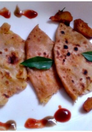 A picture of Left over dhokla paratha.