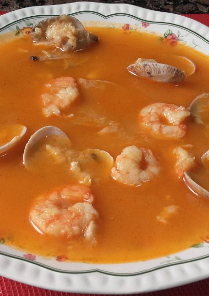 Una foto de Sopa de marisco