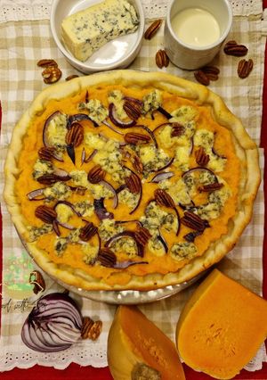 Une photo de Pizza à la butternut et au bleu d'Auvergne