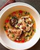 Cháo Sườn Gà Cùng Rau, Củ, Đậu Hầm