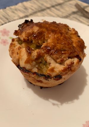 A picture of Fridge Cleaning: Chicken Cupcake Pie.