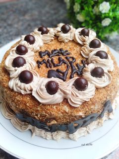 Foto resep Mocca Nougat Cake (Birthday Cake)