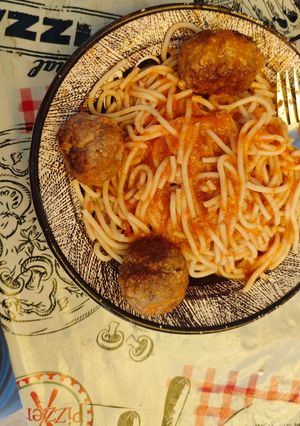 Una foto de Albóndigas con spaghetti