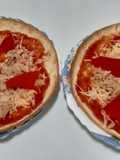 Falsas pizzas de atún y pimiento morrón