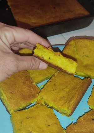 Una foto de Fainá de vegetales zapallitos y zanahorias