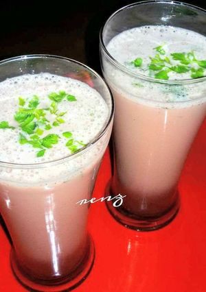 A picture of Sol Kadhi(Flavoured Coconut Milk).