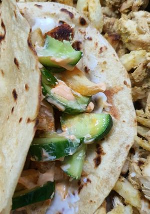 صورة لوصفة سندويش شاورما بخبز المرضوف 🌯