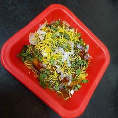 A picture of Potato masala Chaap chaat.