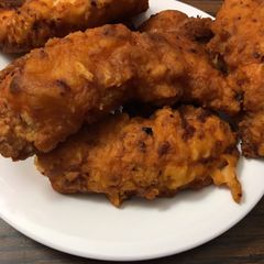 A picture of Hot spicy fried chicken tenders.