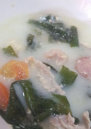 Foto resep Seaweed soup with cheese
