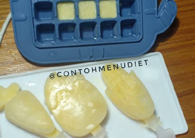 Resep 10 menit bikin es krim jeruk diet no gula no tepung modal 5ribu yang Lezat Sekali