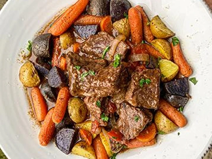 Easy Way Make Recipe Braised Wagyu Roast with Carrots and Potatoes that is So Delicious, So Delicious}