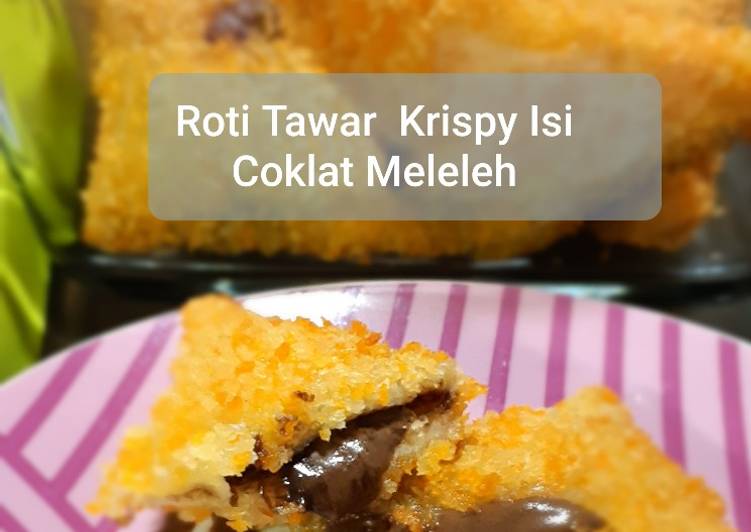 Roti Tawar Krispy Isi Coklat Meleleh