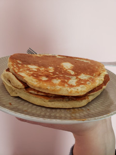 Una foto de Hotcakes de plátano para uno