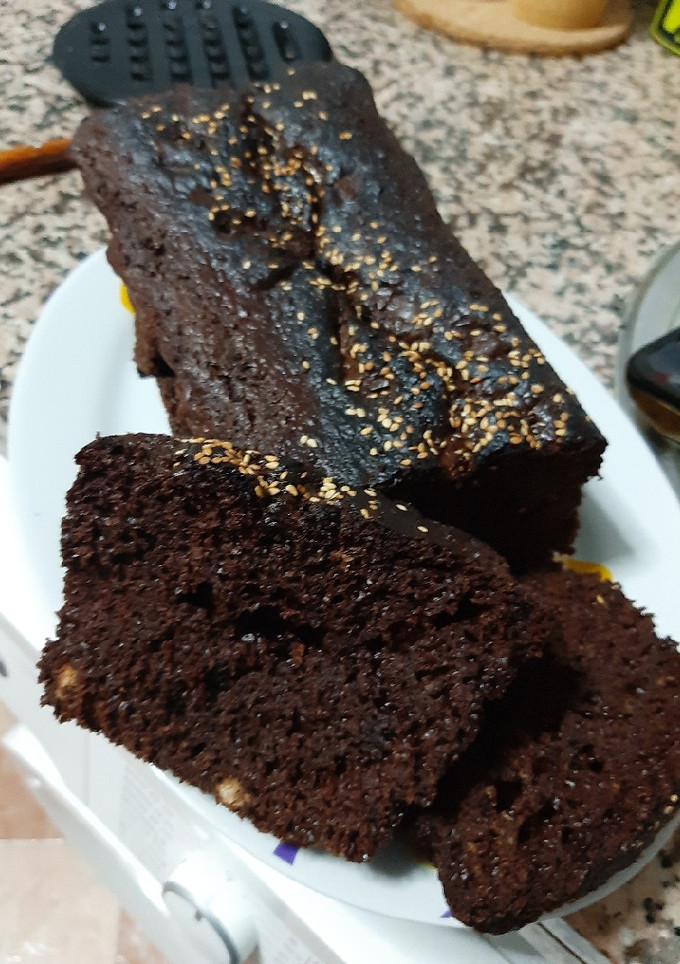 Una foto de Bizcocho de chocolate negro y harina de espelta integral