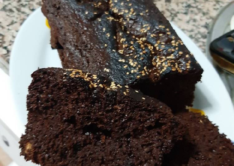 Bizcocho de chocolate negro y harina de espelta integral